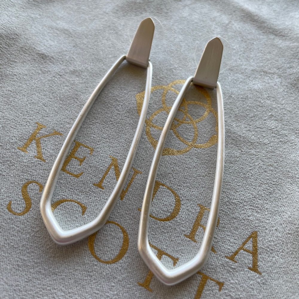 Kendra Scott Patterson Bright Silver Hoop earrings